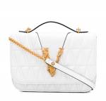 Versace Virtus White Leather Bag NEW